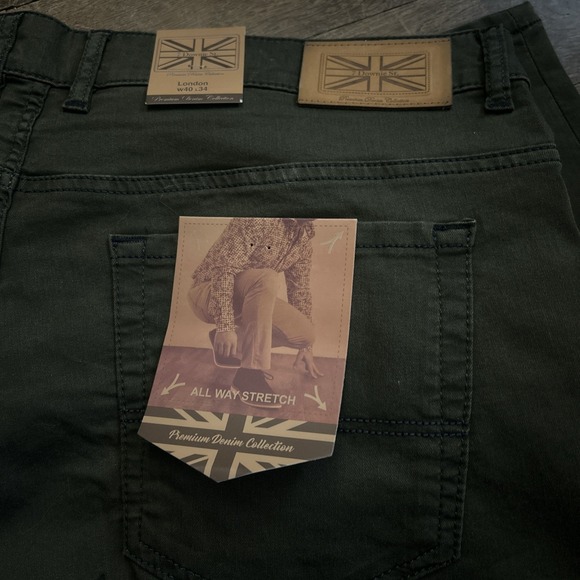 7 DOWNIE ST. Mens  Pants Size 40x34 Green London Mid Rise Tapered NWT - Picture 5 of 5